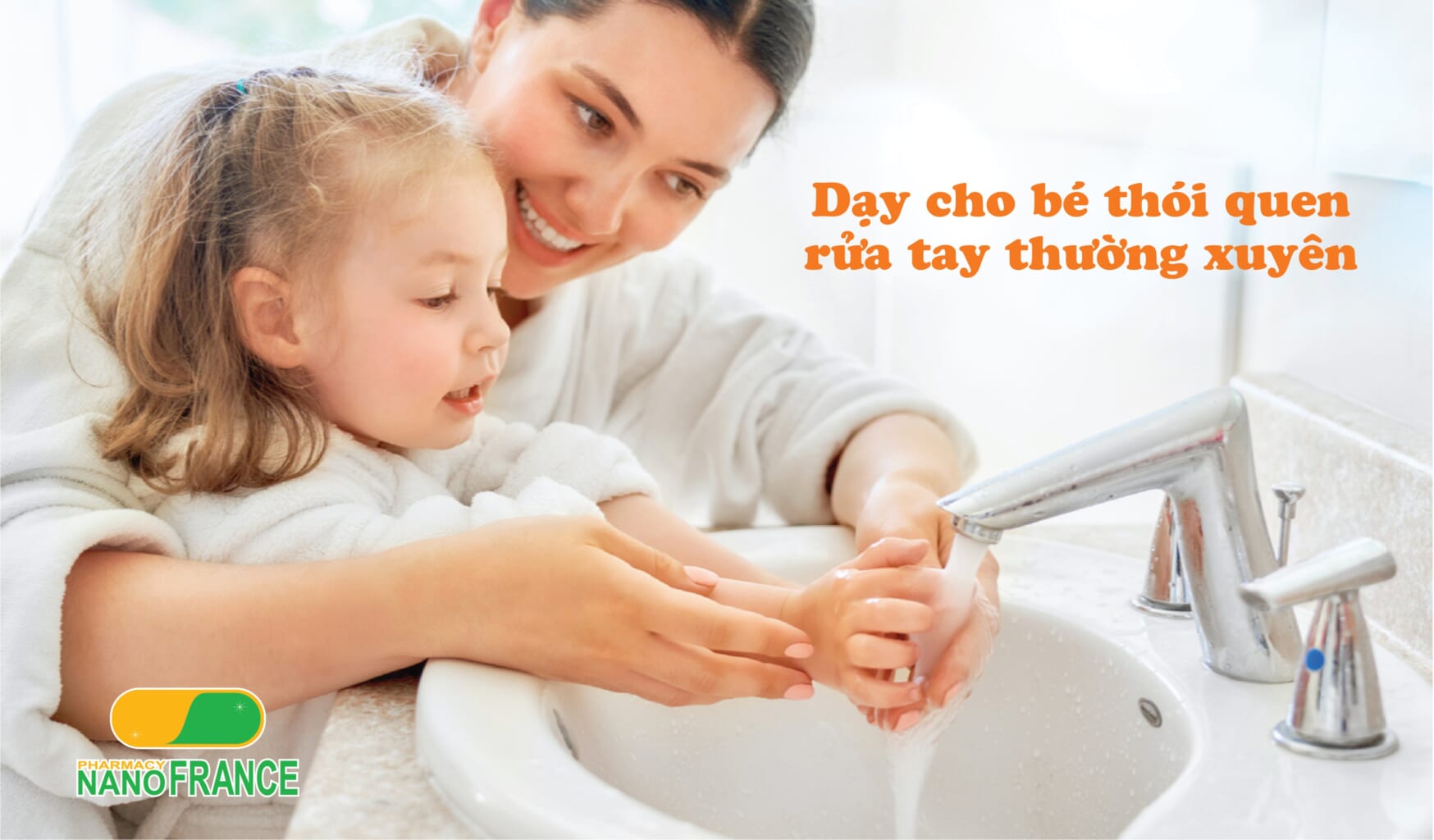 Dạy cho bé thói quen rửa tay thường xuyên