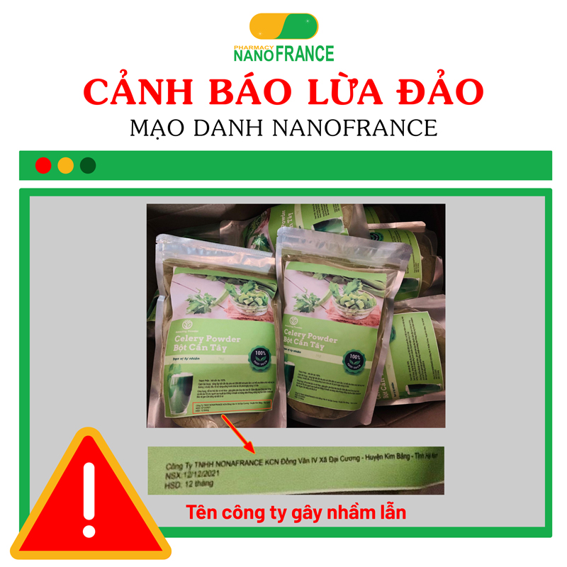 cảnh báo sản phẩm cần tây lừa đảo